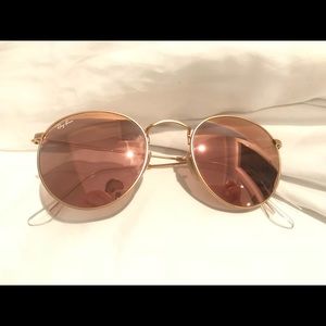RAY-BAN ORIGINAL 53 ROUND METAL ROSE GOLD